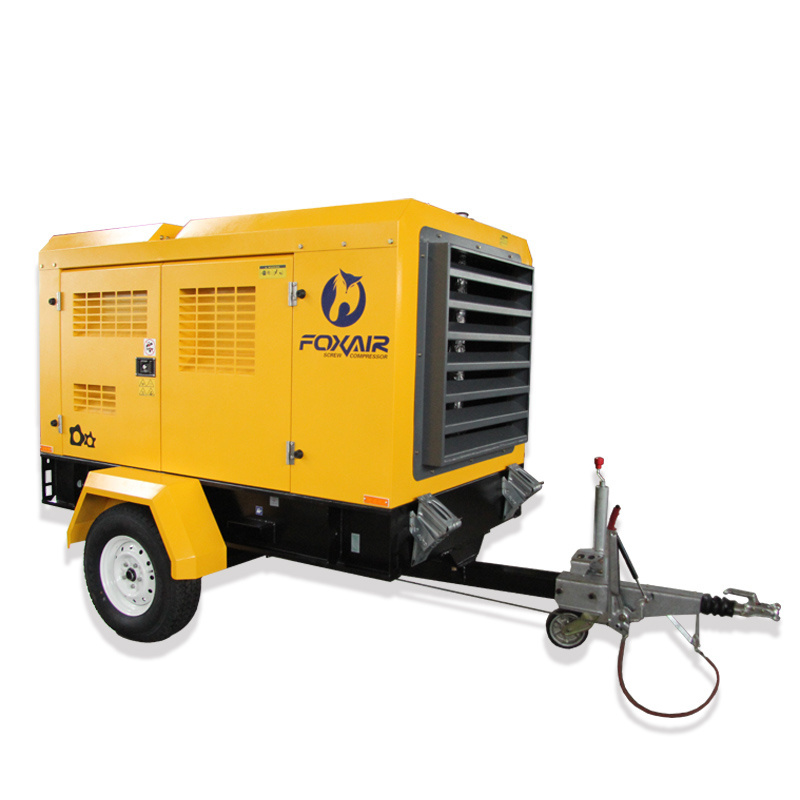 GTL factory supplied mobile air compressor and diesel compressor from 55CFM to 1250CFM by use Cummins engine\Perkins engine