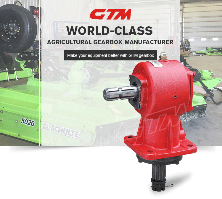 GTM 60HP Right Angle 90 degree Pto 540 Rpm Agriculture Farm Tractor Tillers Cultivator Rotary Lawn Mower Bevel Gearbox