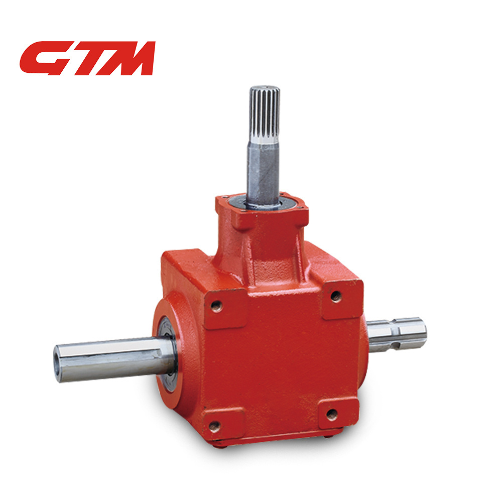 Double output 4 way 90 degree shaft bevel gearbox