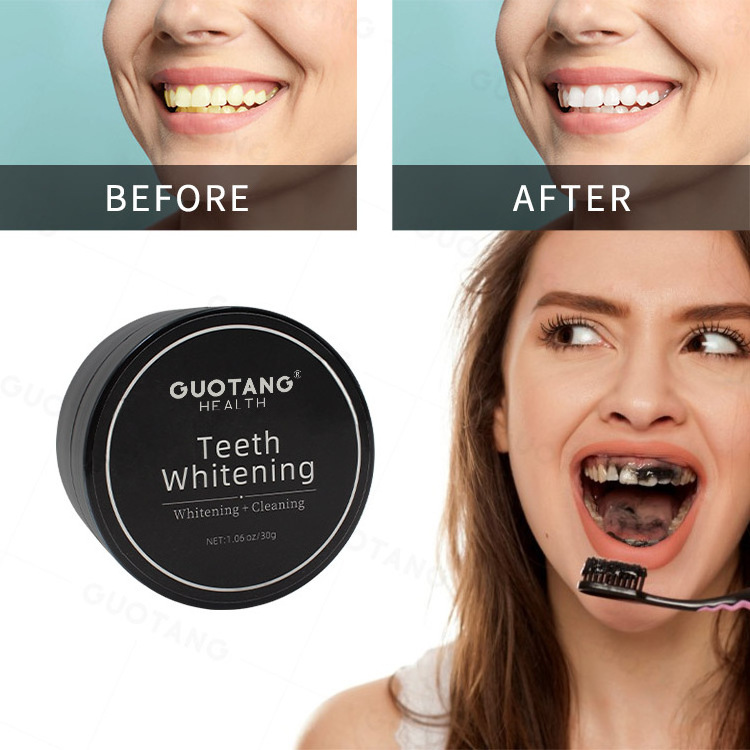 Hot Selling Private Label Natural Mint Active Black Charcoal Tooth Teeth Whitening Powder