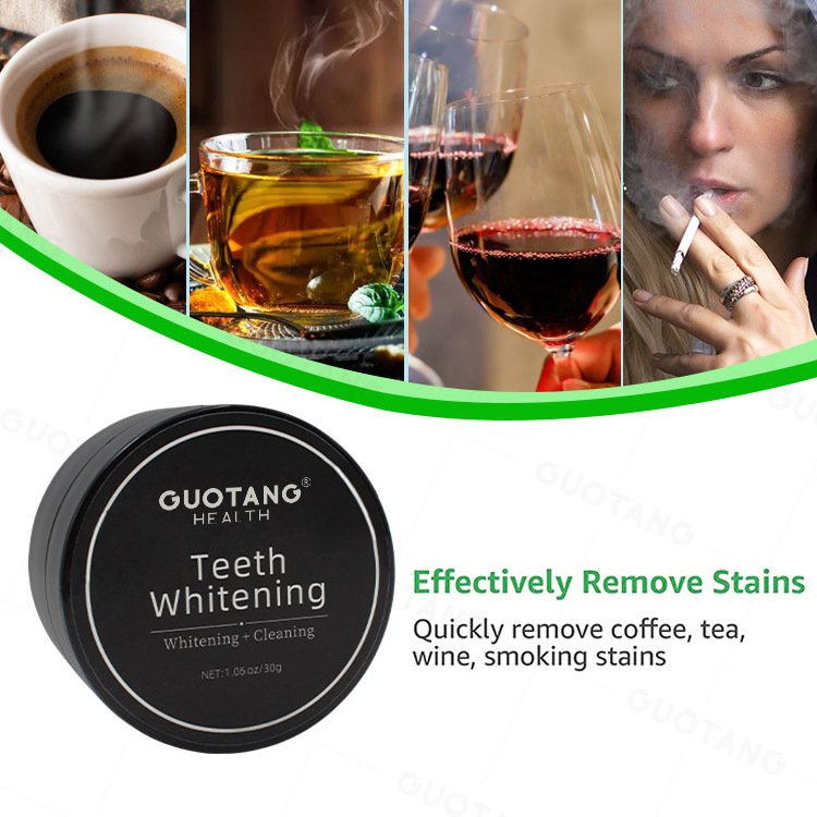 Hot Selling Private Label Natural Mint Active Black Charcoal Tooth Teeth Whitening Powder