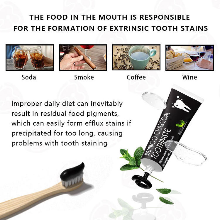 Private Label Toothpaste Bamboo Charcoal Removes Stains Bad Breath Organic Activated Charcoal Toothpaste For Teeth Whitening