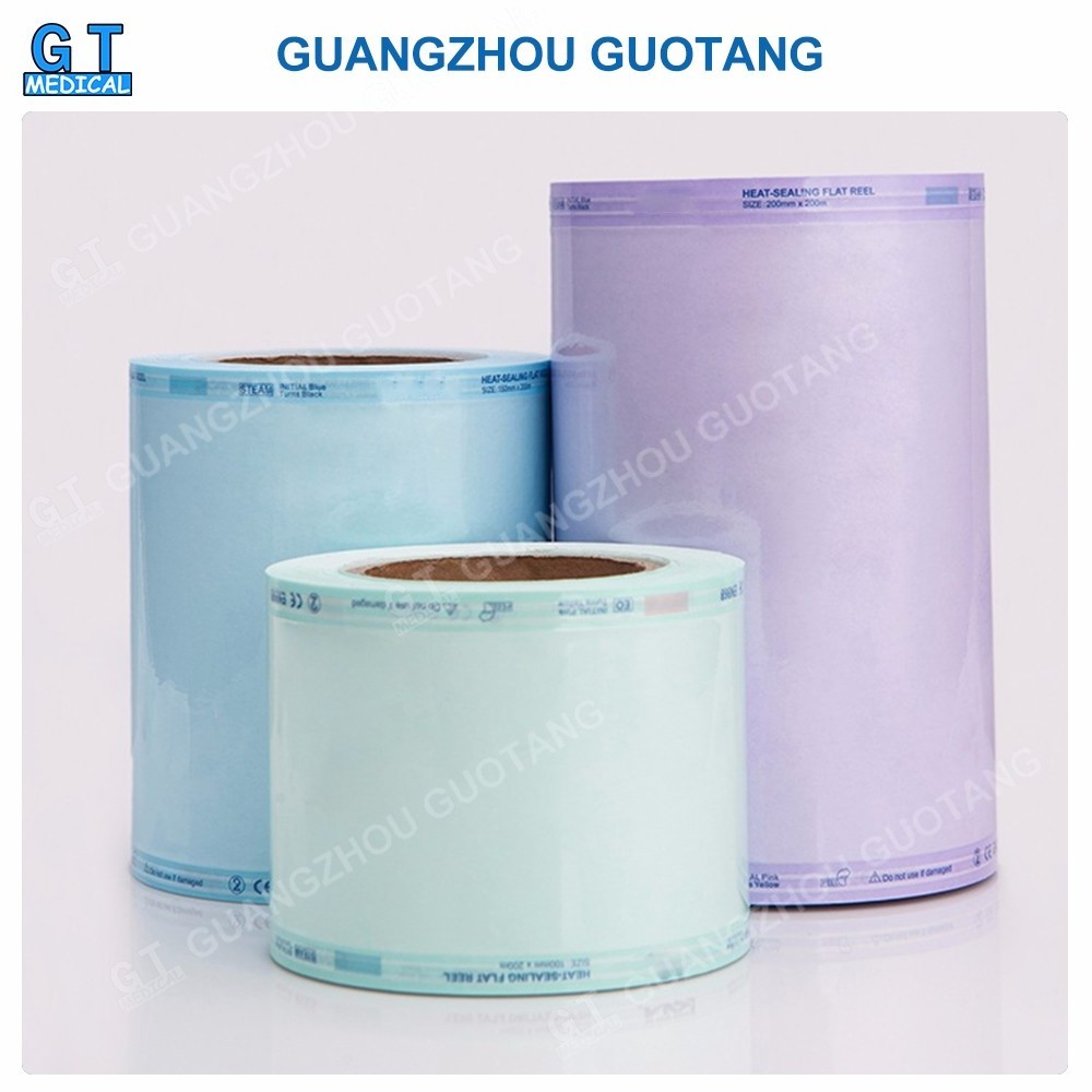 Heat Sealing Medical Flat Bag Sterilization Pouches Roll