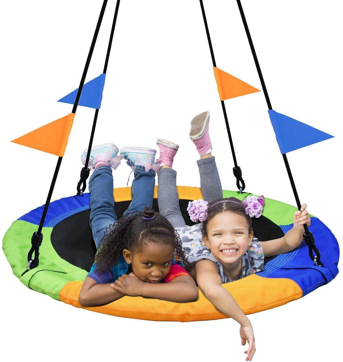 Hanging chair outdoor furniture patio swings Patio Round Nest Saucer Tree Swing for Kids saucer swing chair