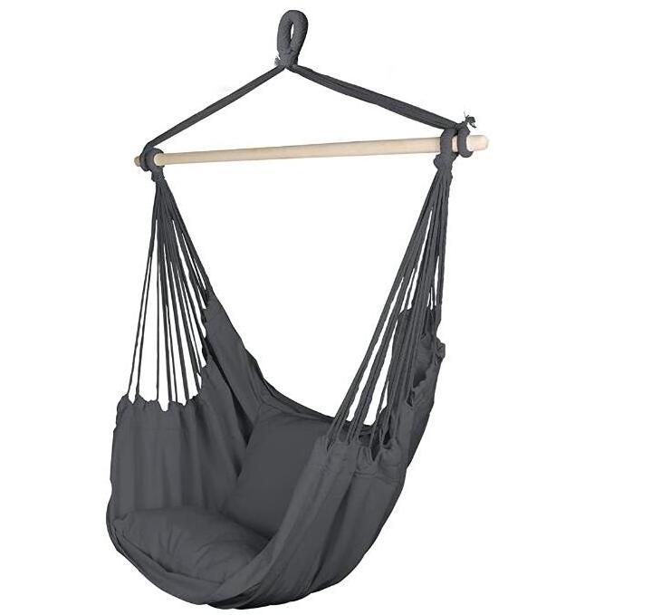 Hammock chair hanging rope swing 2seat cushions included.hanging swinging seat chair