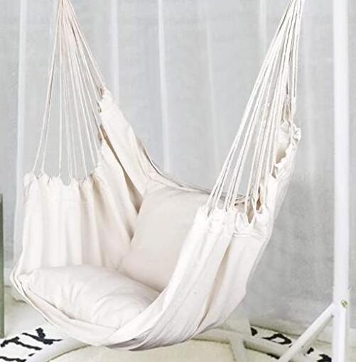 Hammock chair hanging rope swing 2seat cushions included.hanging swinging seat chair