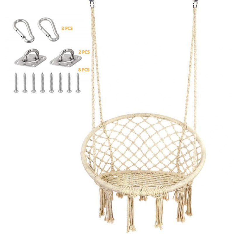 modern hanging pod swing chair macrame swing chair