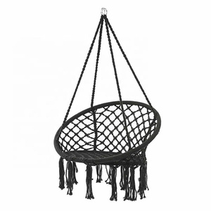 New Full Support Hanging Chair Swing Cotton Rope Hanging Macrame Hammock Chair  macrame swing chair