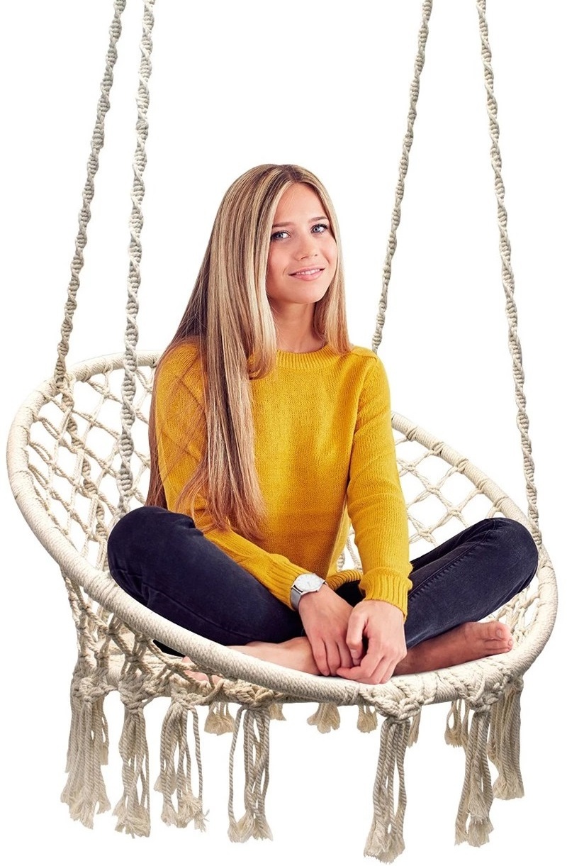 Rattan hanging chair Swings for adults indoor Hanging seats macarame swing chair