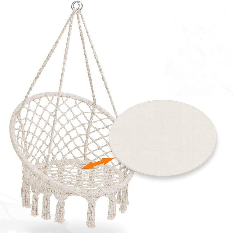 Boho Cotton Handmade Macrame Hanging Swing Chair macrame swing chair