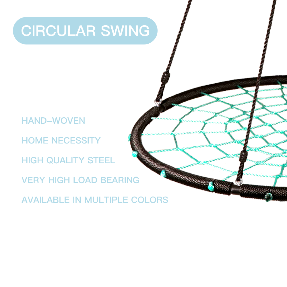 Outdoor disk swing parent-child indoor and outdoor swing bird nest rope net swing 100*160cm 25*T1.0mm