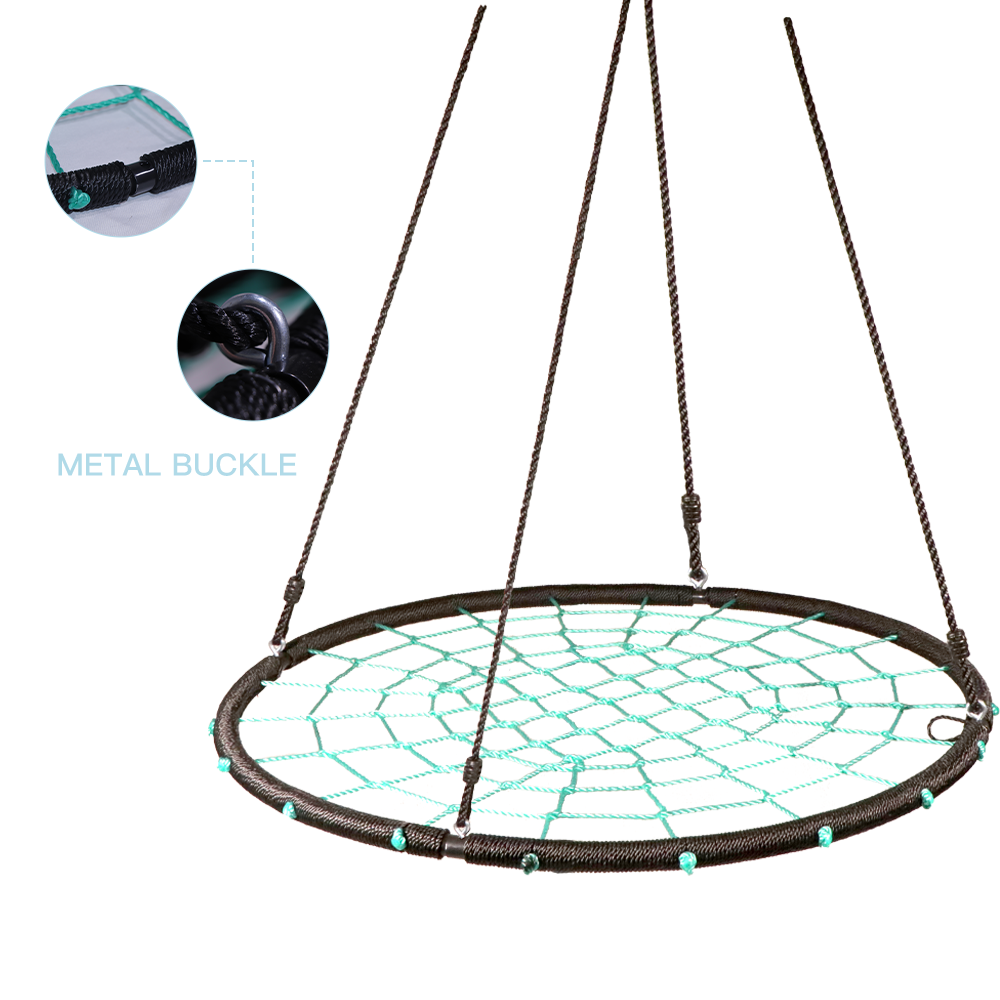 Outdoor disk swing parent-child indoor and outdoor swing bird nest rope net swing 100*160cm 25*T1.0mm