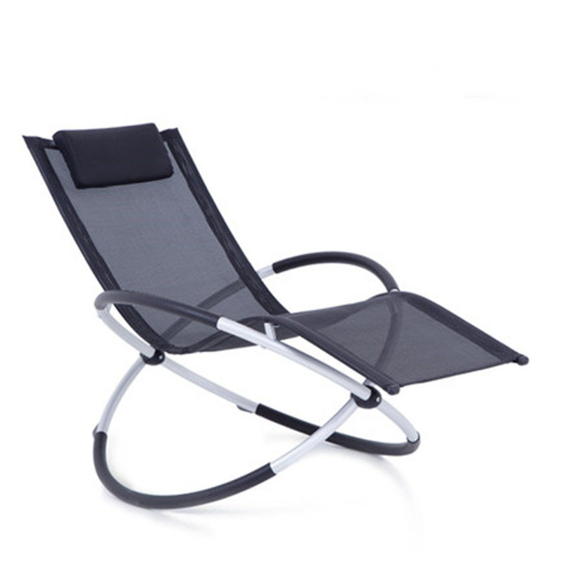 Indoor Outdoor Folding Zero Gravity Rocking Chair Patio Pool Sunbathing Beach Lawn Lounge Recliner chair with pillow