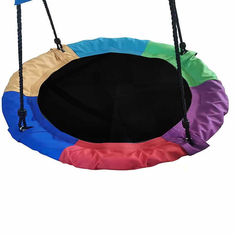 Saucer Swing for Kids Outdoor Fun Tree Glider Therapy Swing Adjustable Ropes & Durable  Trampoline Net Swing