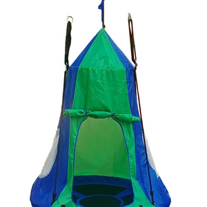 Swivel  Hanging Play Tent Tree Straps Hang out for Kids  Indoor Outdoor Flying Saucer Floating Platform Swing