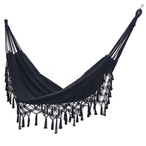 Handmade Boho Large Brazilian Macrame Fringe Double Deluxe Hammock Swing Net Chair for Beach Yard Bedroom Patio Porch Indoor