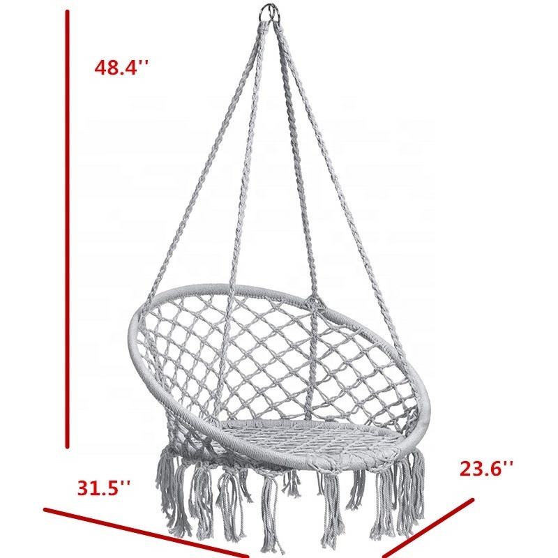 2020 Hanging Cotton Rope Macrame Hammock ceiling Swing Chair macrame swing chair