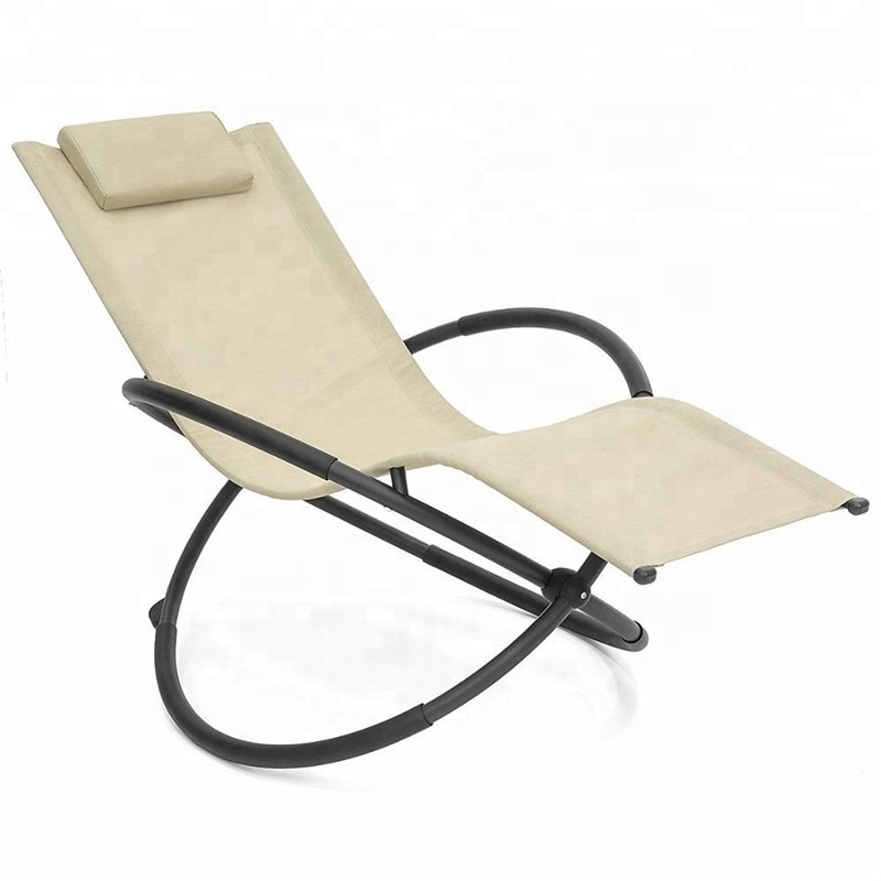 Outdoor Patio Chaise Folding Zero Gravity Rocking Lounge Chair orbital rocking chair