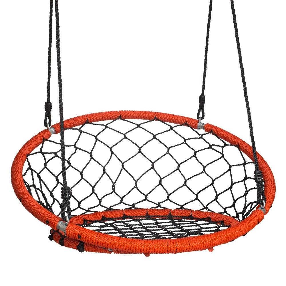 Web Chair Swing Round Rope Net Hammock Swing Chair for Kids and Adults