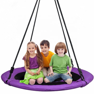 Outdoor Round Flying Saucer Tree Nest Swing for Kids