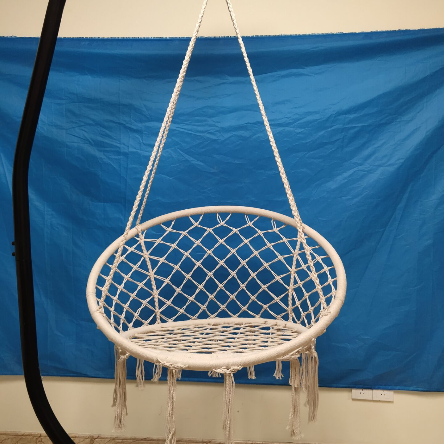 Macrame hanging chair  macrame cotton rope hammock swing chair  macrame hammock chair