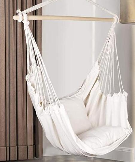 Large Brazilian Cotton Weave Hanging Hammock Chair for Yard/Bedroom/Porch/Indoor/Outdoor