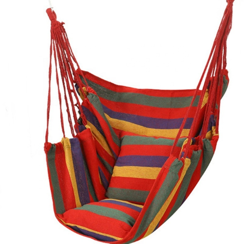 Indoor And Outdoor Rainbow Hanging Hammock Swing Chair For Yard Lawn Patio Porch Bedroom