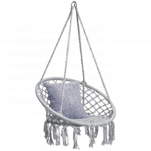 2020 Hanging Cotton Rope Macrame Hammock ceiling Swing Chair macrame swing chair