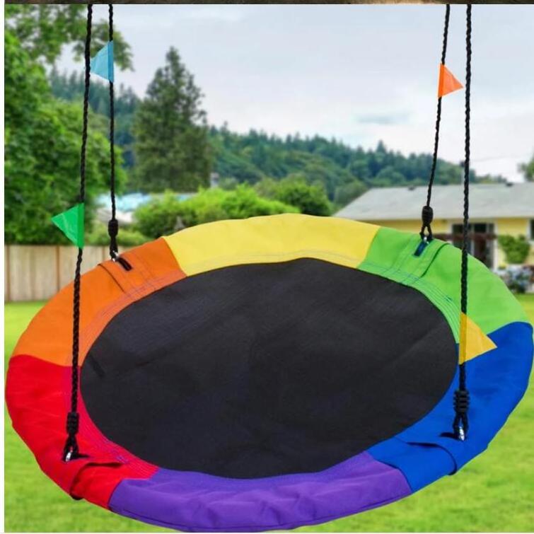 Hanging chair outdoor furniture patio swings Patio Round Nest Saucer Tree Swing for Kids saucer swing chair