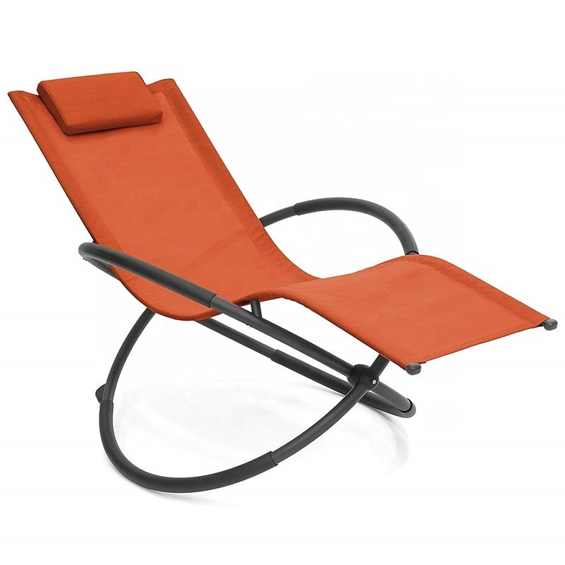 Outdoor Patio Chaise Folding Zero Gravity Rocking Lounge Chair orbital rocking chair