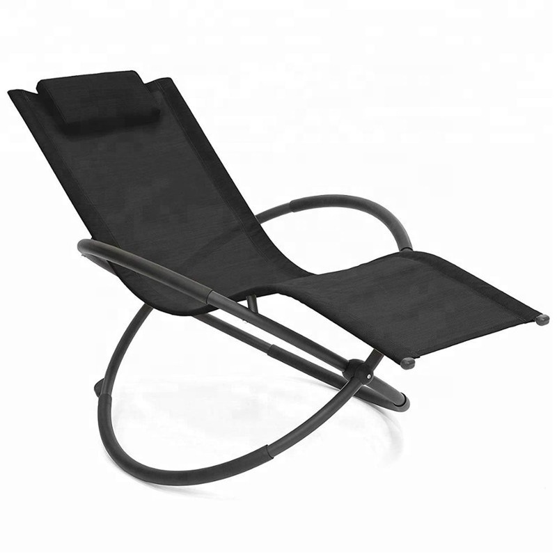 Outdoor Patio Chaise Folding Zero Gravity Rocking Lounge Chair orbital rocking chair