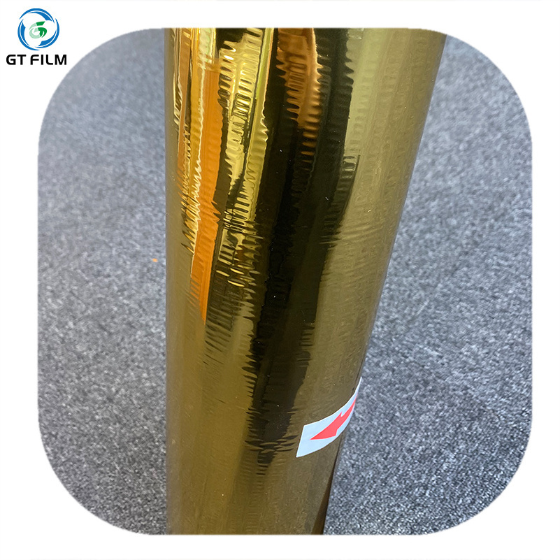 silver gold metalized pet film 12 micron pet film pet metalized thermal lamination film for paper