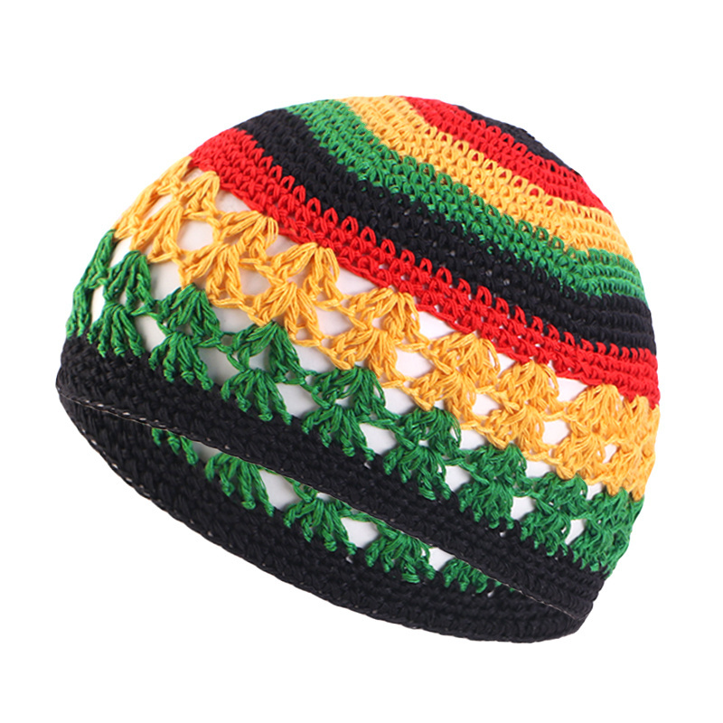 Wholesale Custom Logo Hair Accessories Gathertop Hair Snood Kufi Hat Knit Kufi Caps Crochet Beanie Kufi Hat For Men Women