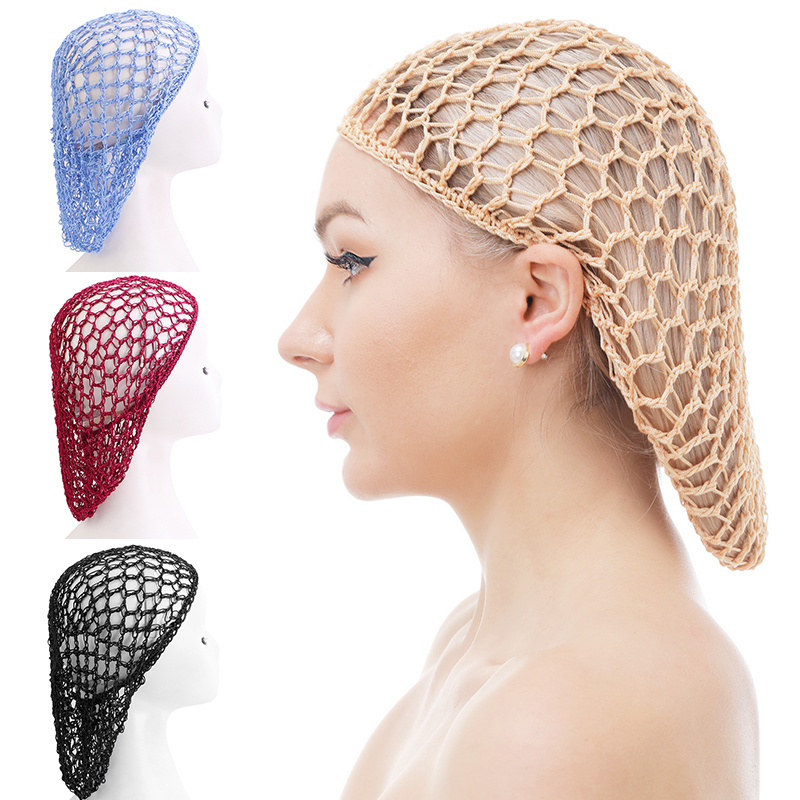 Colorful Breather Crochet Rayon Hair Accessories Hair Net Snood for Long Hair Sleeping Cap