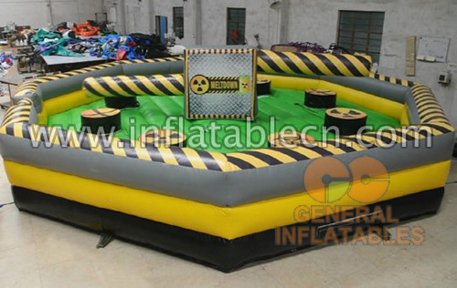 inflatable sweeper game, inflatable meltdown sale, inflatable wipeout for adult and kids