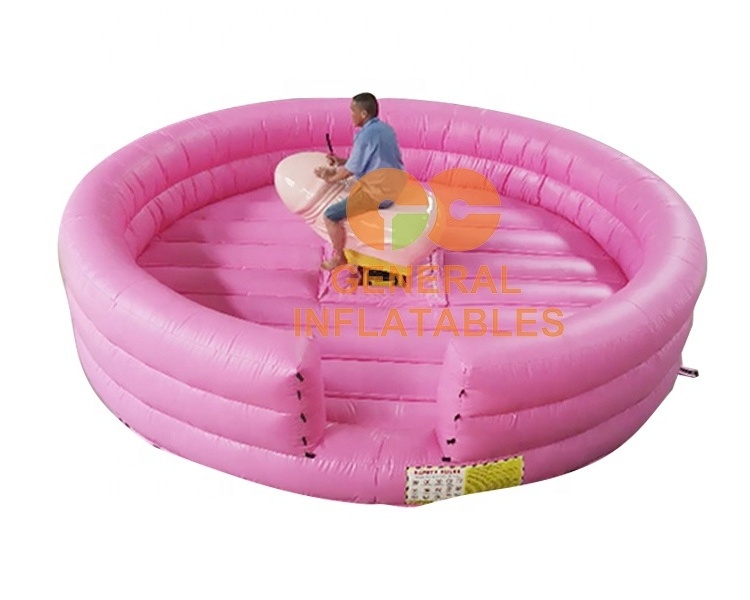 Commercial inflatable mechanical Amusement Equipment High Inflatable Mechanical Rodeo Bull with roof bull riding for sale