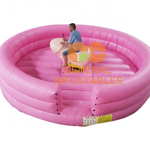 Commercial inflatable mechanical Amusement Equipment High Inflatable Mechanical Rodeo Bull with roof bull riding for sale