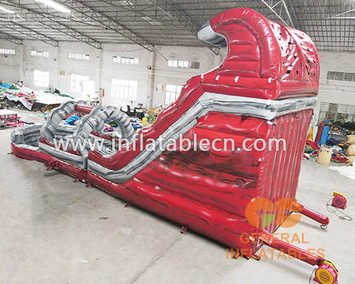 20ft Best inflatable water slide n slip red water slide with swimming pool for rental commercial inflatable adults