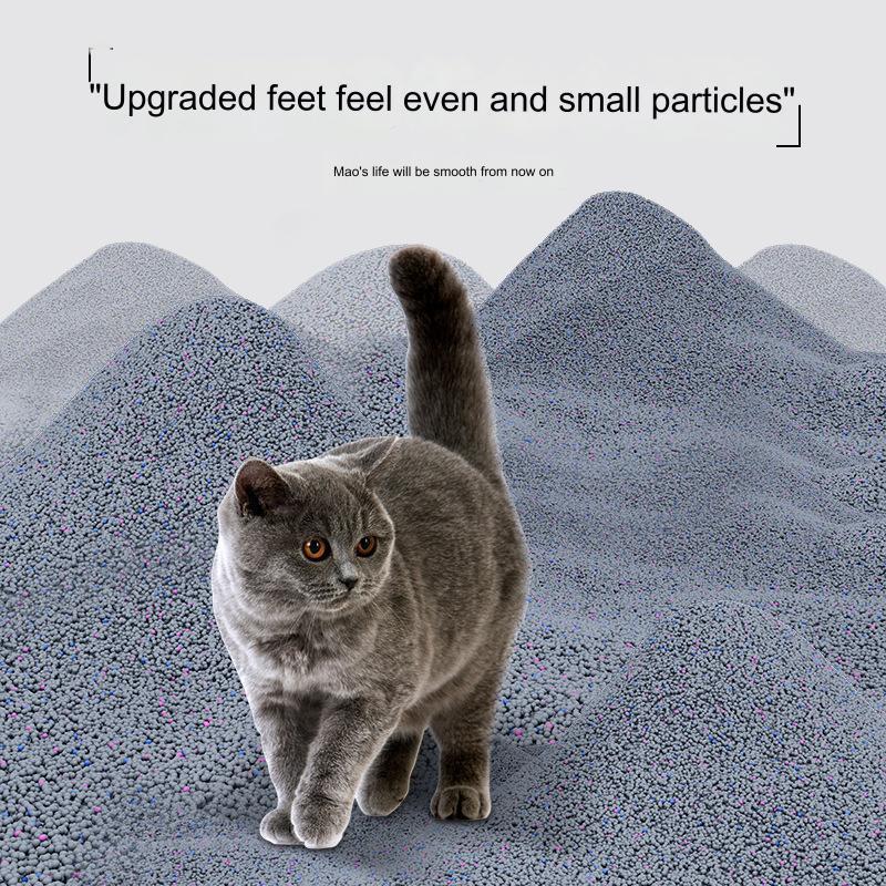 Jingchang cat litter bentonite activated carbon mineral dust dust mixed cat litter 4.2kg vacuum cat litter wholesale