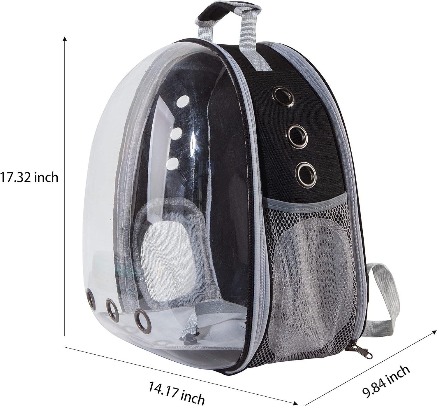 Cat Backpack Carrier Bubble Bag, Transparent Space Capsule Pet Carrier Dog Hiking Backpack Airline Approved Travel Carrier