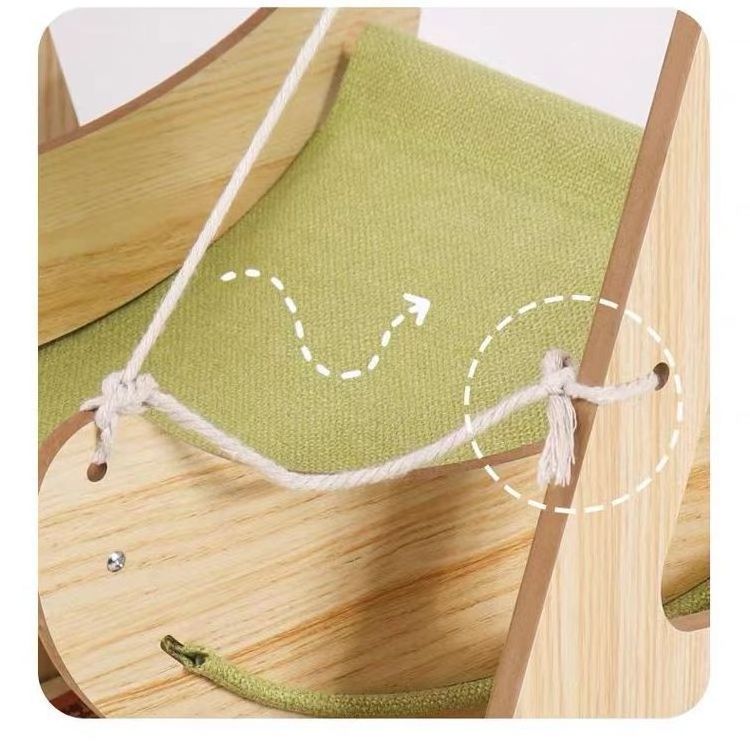 Hammock Cat Swing Pet Rocker Hanging Basket Hanging Nest Cat Lounger 2024 Pre-sale Wooden Wooden House Wood Cats&dogs CN;TIA