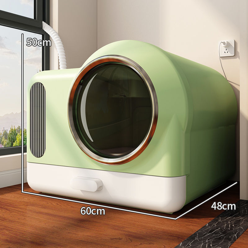 Intelligent fresh air  litter box automatic deodorization Large drawer type fully enclosed cat toilet cat poop basin deodorant