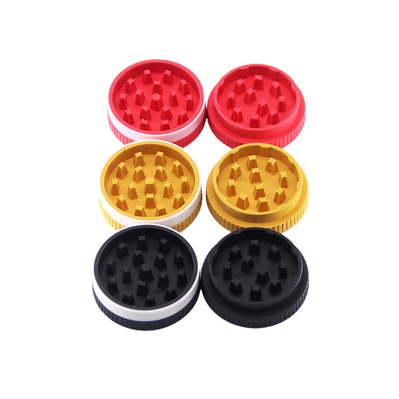 Gunter New Design Smoking Accessories 54mm 2 Layer Tobacco Grinding Tools Wholesale Biodegrade Plastic Oreoo Cookie Herb Grinder