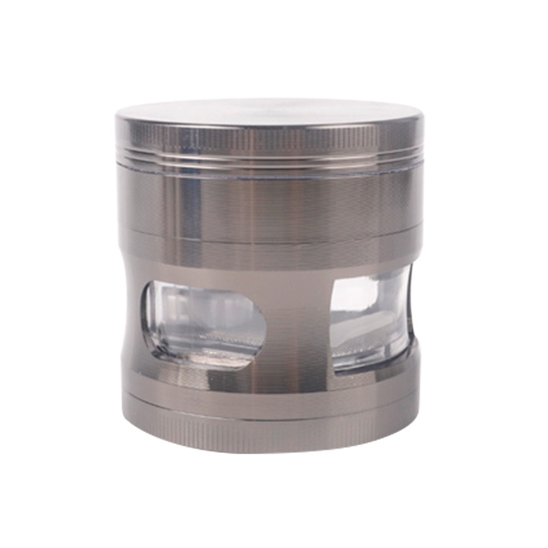 Smoking Accessories Gunter Cool Zinc Alloy Cigarette Herb Grinder Portable Customer Size Tobacco Grinder With Windows