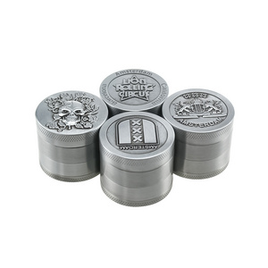 Gunter Hot Sale Recycle Zinc Alloy Cigarette Herb Grinder Customer Logo Accepted 40 50 55 60 62 mm Tobacco Herb Grinder