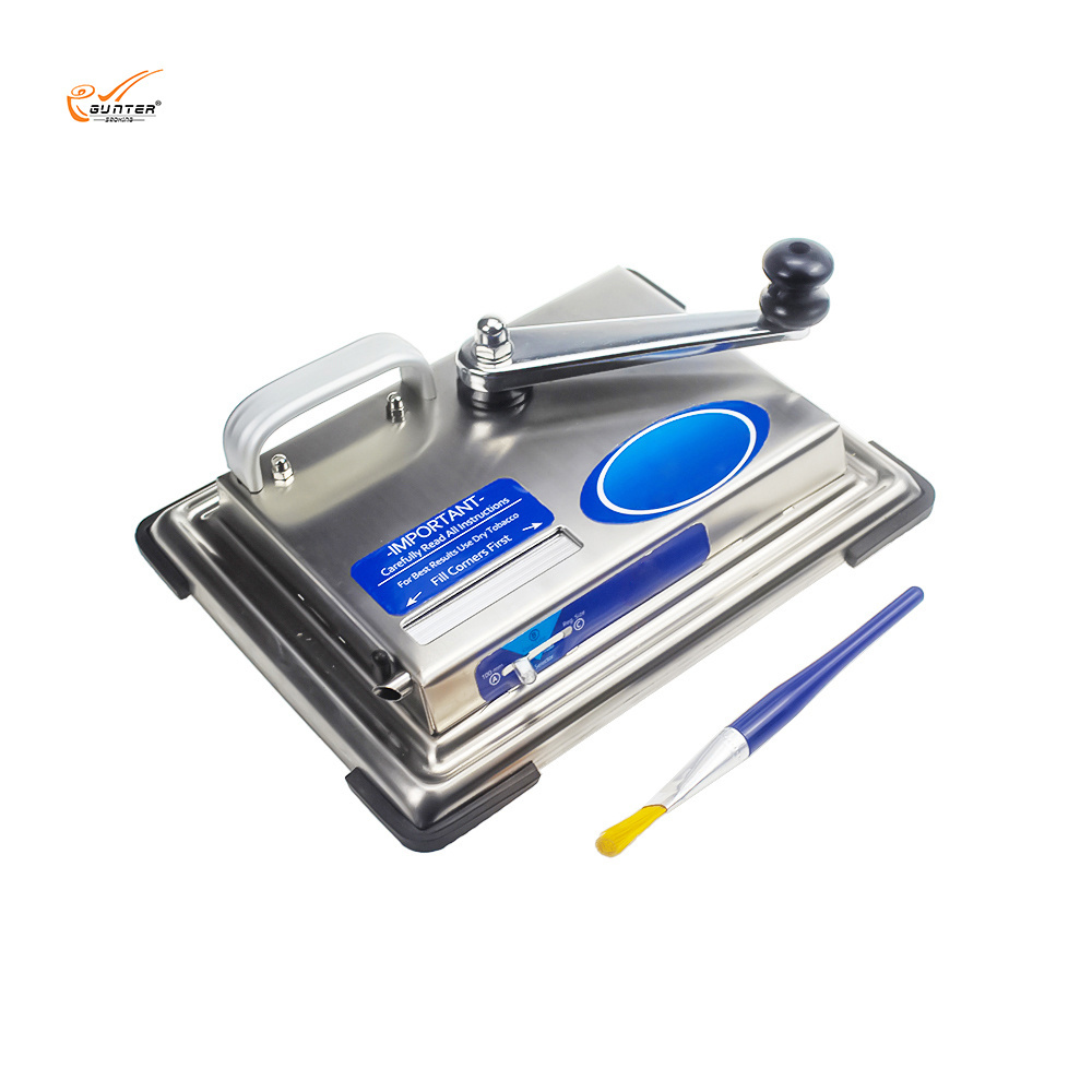 Gunter smoking accessories factory direct sale high quality  metal cigarette Tobacco silver-injector manual rolling machine