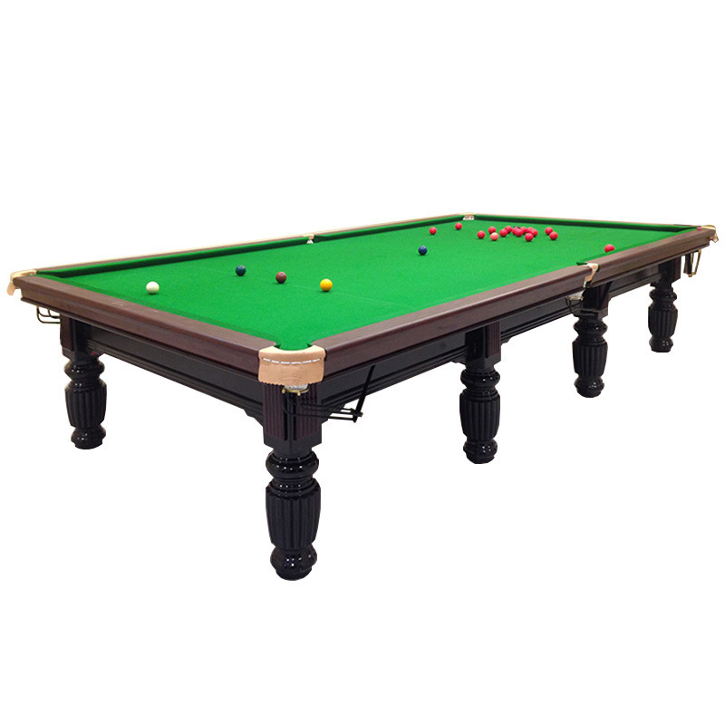 Cheap price solid wood steel cushion snooker pool table solid wood professional 10ft 12ft snooker table