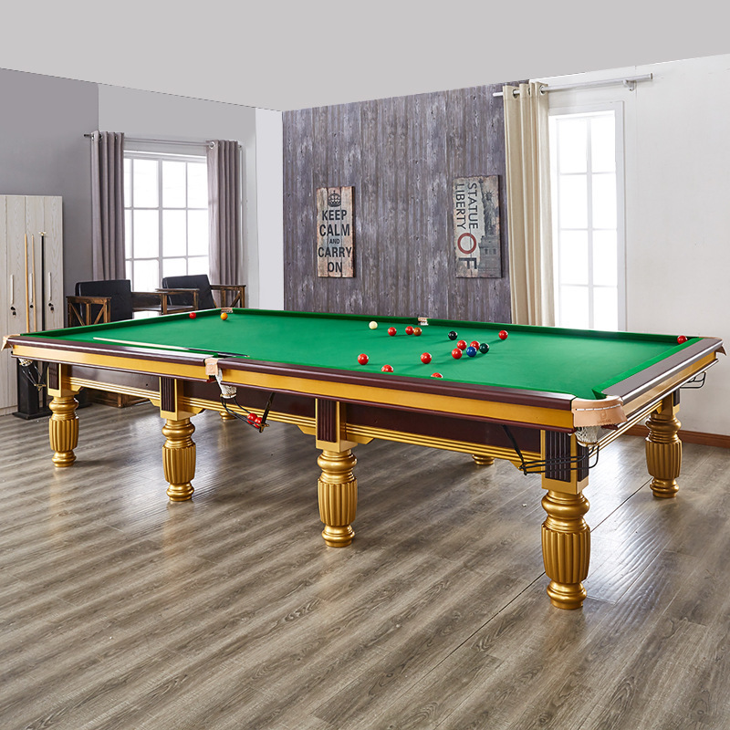 Cheap price solid wood steel cushion snooker pool table solid wood professional 10ft 12ft snooker table