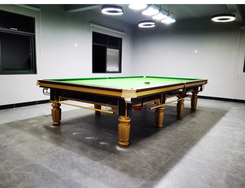 World Standard Size Professional Cheap Price Solid Wood 12ft Slates Base Steel Cushion Game Snooker & Billiard Table for Sale