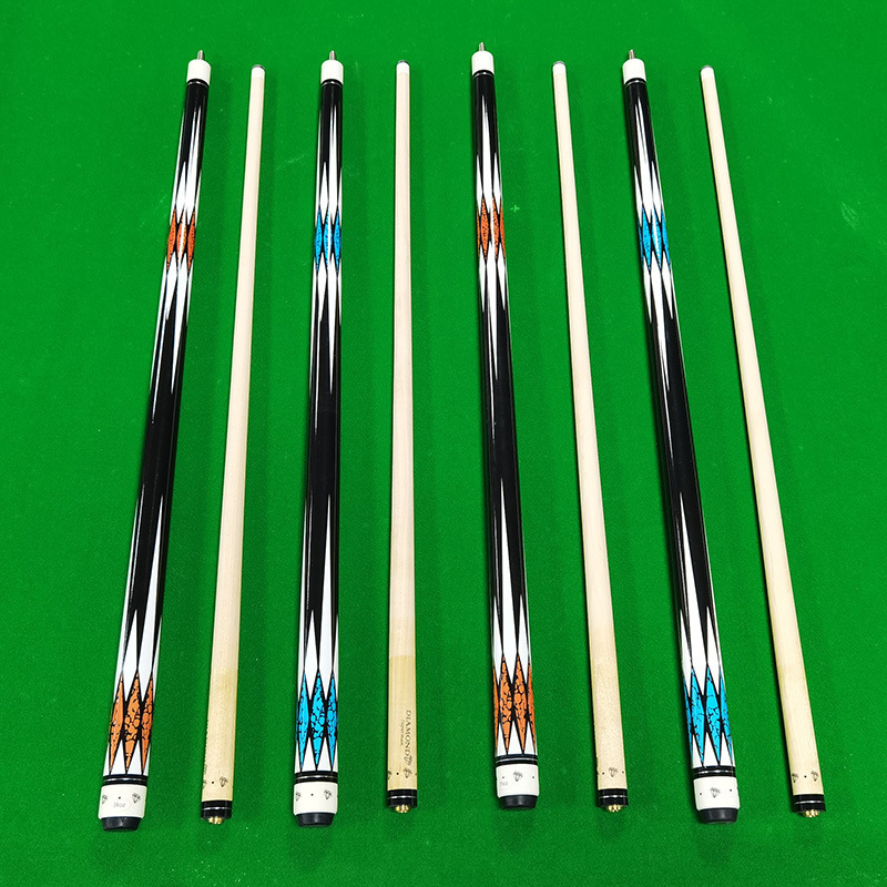 Wholesale Standard American 13mm Head Billiards Cue 1/2 Chinese Nine Ball 57 inch Maple Wood Pool Billiard Cue Stick